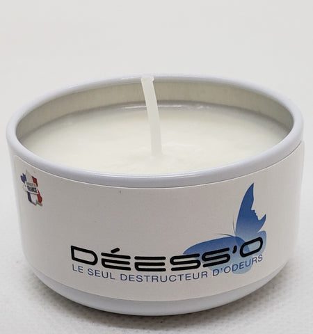 Bougie cire de soja en pot 50 ml Déess'o le seul destructeur d'odeurs